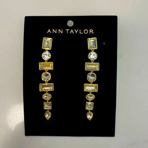 Gold and Diamond formal drop earrings